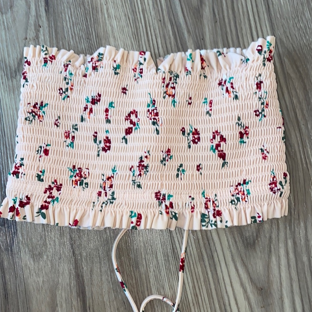 Pink swim top